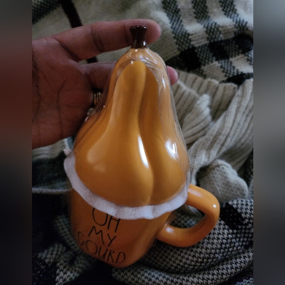 RAE DUNN NIB Oh My Gourd Figural Mug 4.5 in D x 9H - Picture 4 of 9